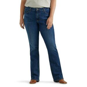 Lee Women's Mid-Rise Bootcut Jean, Size 10, Short, Regular Fit, Medium Wash